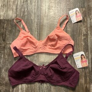 Jockey Women's Bra Set - Coral and Plum Size 36B